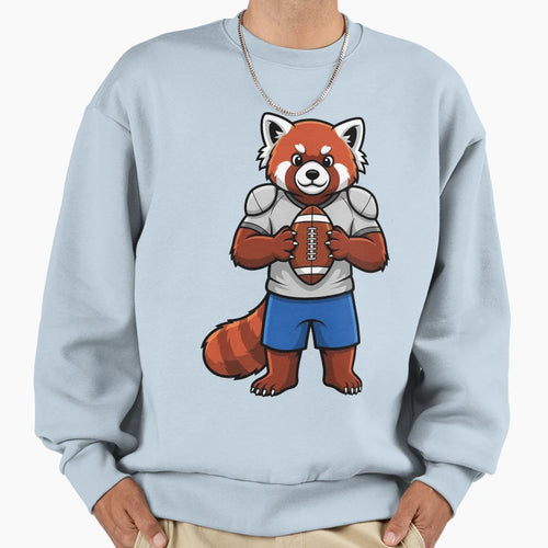 Red Panda Football Player Mascot Sweatshirt - Trendy Graphic Men Women - T-Shirt, Sweatshirt, Hoodie