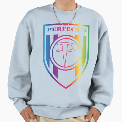 Perfecto Records Rainbow Pride Logo Sweatshirt - Unique Graphic Men Women - T-Shirt, Sweatshirt, Hoodie
