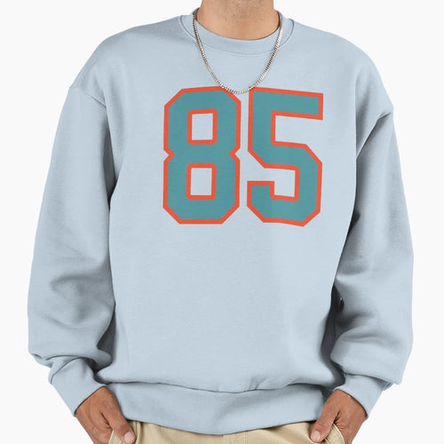 85 Number Aqua Orange Lucky Sweatshirt - Casual Everyday Wear Unisex - T-Shirt, Sweatshirt, Hoodie