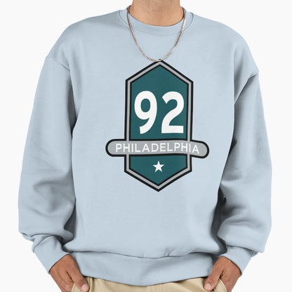 Philadelphia 92 Emblem Sweatshirt - Casual Everyday Wear Unisex - T-Shirt, Sweatshirt, Hoodie