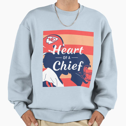 Heart Chief Unyielding Chiefs Spirit Sweatshirt - Trendy Graphic Men Women - T-Shirt, Sweatshirt, Hoodie