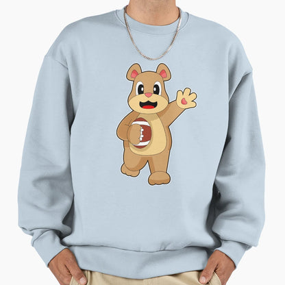 Bear American Football Sports Sweatshirt - Aesthetic Graphic for Adults - T-Shirt, Sweatshirt, Hoodie