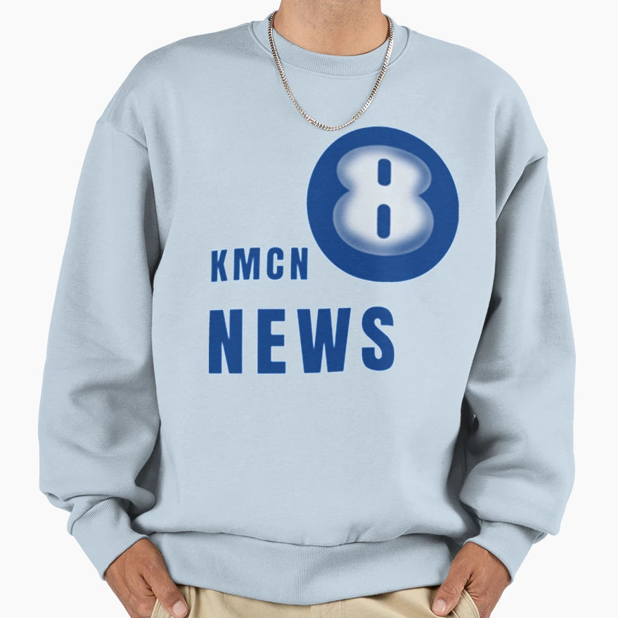 Kmcn News Station Sweatshirt - Novelty Apparel for Adults - T-Shirt, Sweatshirt, Hoodie