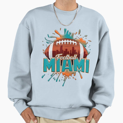 Miami Football Sweatshirt - Novelty Apparel Unisex - T-Shirt, Sweatshirt, Hoodie