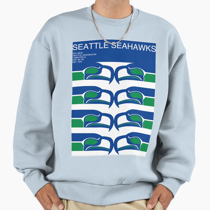 Seahawks Geometric Minimal Sweatshirt - Graphic Print Unisex - T-Shirt, Sweatshirt, Hoodie