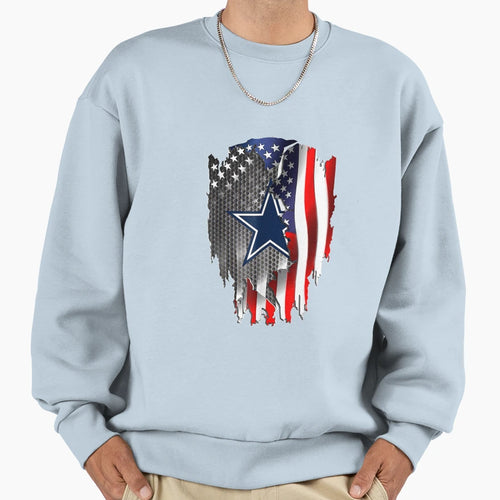 Fathers Day Gift Cowboy Flag Football T-Shirt - Fun Novelty Design Unisex - T-Shirt, Sweatshirt, Hoodie