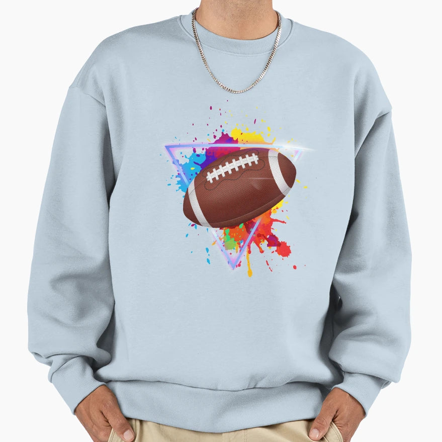 American Football Color Splash Sweatshirt - Graphic Print Unisex - T-Shirt, Sweatshirt, Hoodie