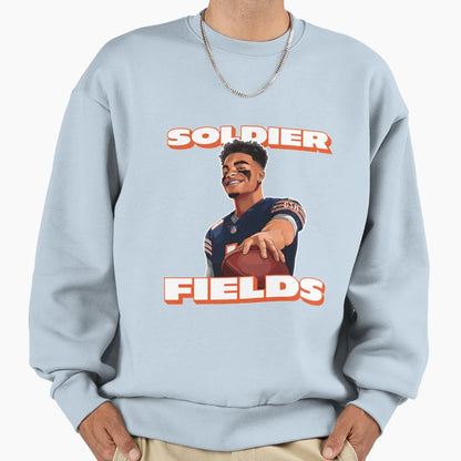 Soldier Fields Justin Fields Sweatshirt - Fun Novelty Design Unisex - T-Shirt, Sweatshirt, Hoodie