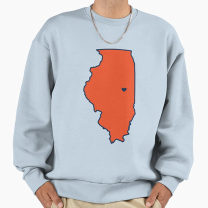 Champaign Heart Sweatshirt - Trendy Graphic for Adults - T-Shirt, Sweatshirt, Hoodie
