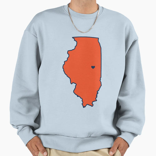 Champaign Heart Sweatshirt - Trendy Graphic for Adults - T-Shirt, Sweatshirt, Hoodie