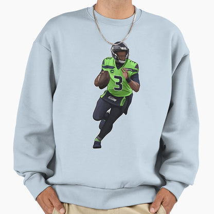 Russell Wilson Run To Pass Sweatshirt - Casual Everyday Wear for Adults - T-Shirt, Sweatshirt, Hoodie