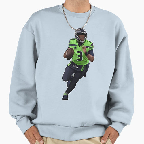 Russell Wilson Run To Pass Sweatshirt - Casual Everyday Wear for Adults - T-Shirt, Sweatshirt, Hoodie