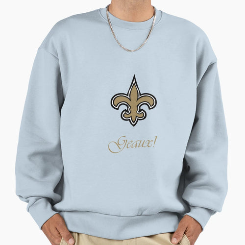 Go Geaux Fleur De Lis Laissez Sweatshirt - Fun Novelty Design Men Women - T-Shirt, Sweatshirt, Hoodie