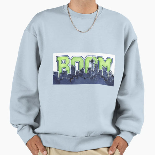 Seattle Skyline 12Th Legion Boom Sweatshirt - Unique Graphic Men Women - T-Shirt, Sweatshirt, Hoodie