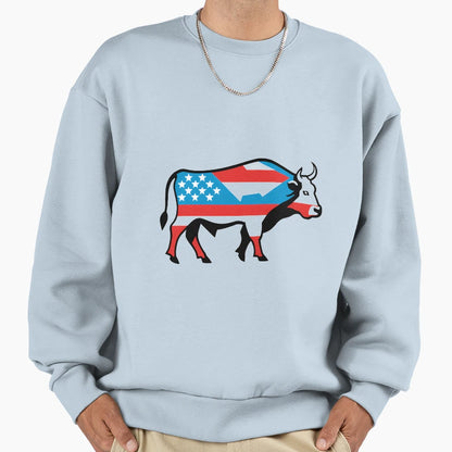 Minimal Usa United States Patriotic Sweatshirt - Fun Novelty Design Unisex - T-Shirt, Sweatshirt, Hoodie