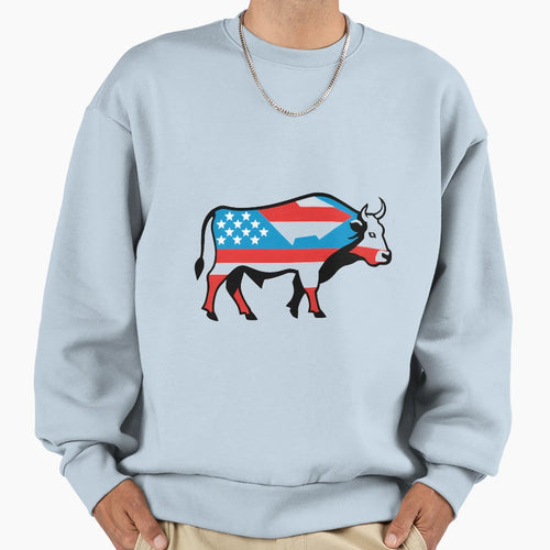 Minimal Usa United States Patriotic Sweatshirt - Fun Novelty Design Unisex - T-Shirt, Sweatshirt, Hoodie