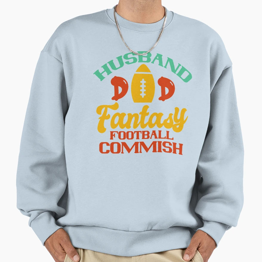 Husband Dad Fantasy Football Commish Daddy T-Shirt - Trendy Graphic Unisex - T-Shirt, Sweatshirt, Hoodie