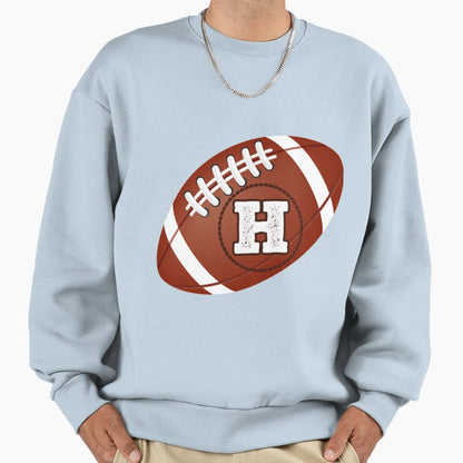 Monogram H Circle Letter Football T-Shirt - Casual Everyday Wear Men Women - T-Shirt, Sweatshirt, Hoodie