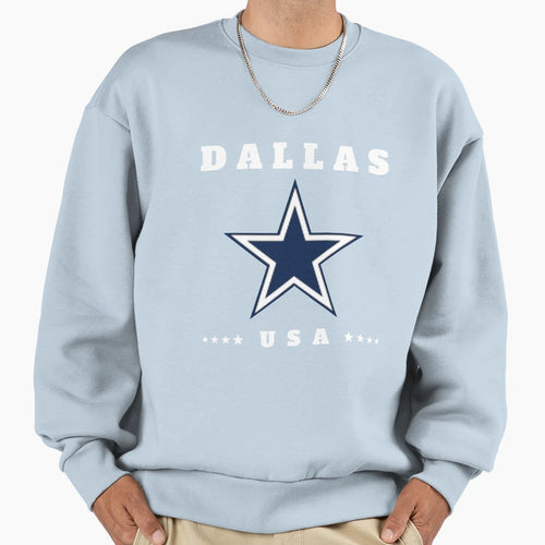Dallas Lonely Star Sweatshirt - Casual Everyday Wear Men Women - T-Shirt, Sweatshirt, Hoodie