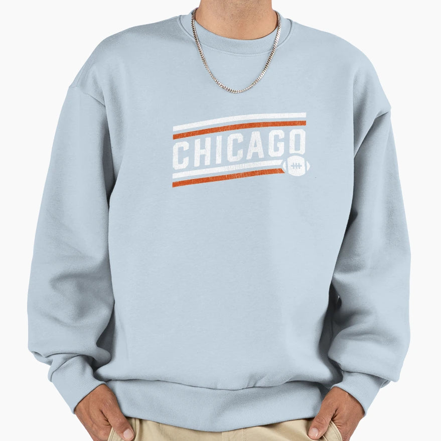 Chicago Football Touchdown Sweatshirt - Streetwear Style for Adults - T-Shirt, Sweatshirt, Hoodie