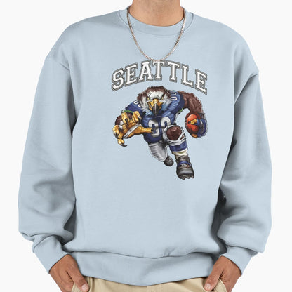 Seattle Football Detroit Football Sweatshirt - Graphic Print Men Women - T-Shirt, Sweatshirt, Hoodie