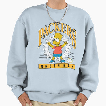 Simpsons Bart Greenbay Packers Sweatshirt - Novelty Apparel Unisex - T-Shirt, Sweatshirt, Hoodie