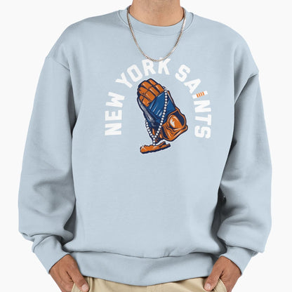 New York Saints Gloves Sweatshirt - Fun Novelty Design for Adults - T-Shirt, Sweatshirt, Hoodie