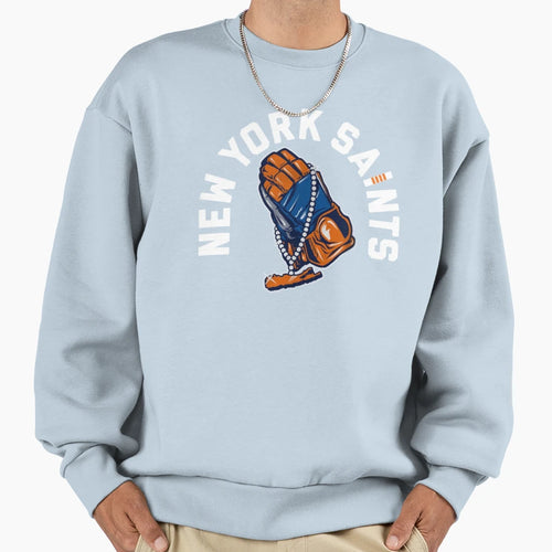 New York Saints Gloves Sweatshirt - Fun Novelty Design for Adults - T-Shirt, Sweatshirt, Hoodie