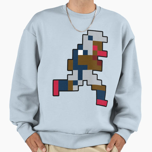 8 Bit New England Pixel Football Sweatshirt - Minimalist Print for Adults - T-Shirt, Sweatshirt, Hoodie