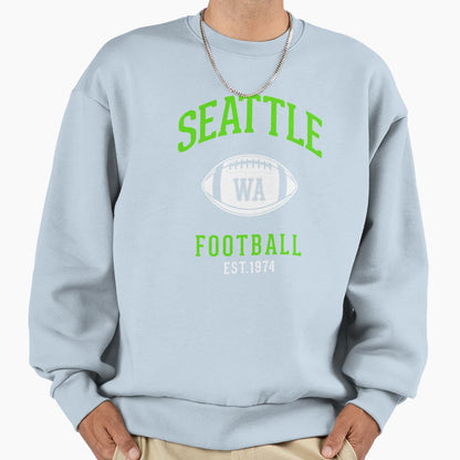 Distressed Seattle Seahawks Football Sweatshirt - Custom Art Print Unisex - T-Shirt, Sweatshirt, Hoodie