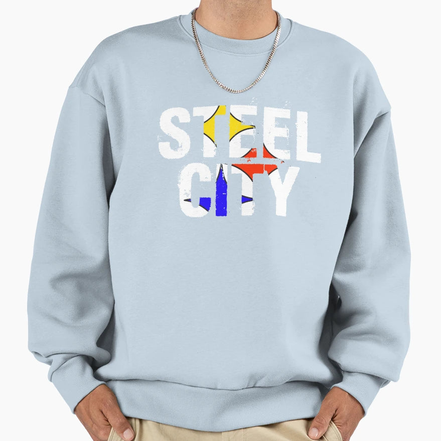 Steel City Pittsburgh Football Sweatshirt - Novelty Apparel Unisex - T-Shirt, Sweatshirt, Hoodie