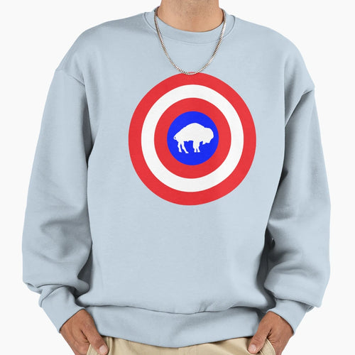 Captain Buffalo Sweatshirt - Unique Graphic for Adults - T-Shirt, Sweatshirt, Hoodie