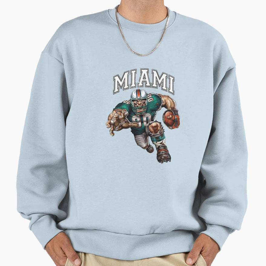 Miami Football Sweatshirt - Minimalist Print Unisex - T-Shirt, Sweatshirt, Hoodie