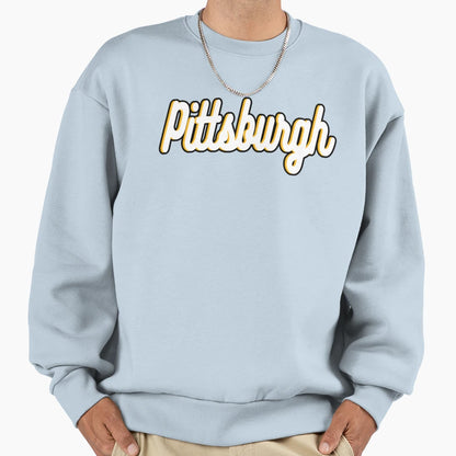 Pittsburgh Cursive Triple Color Shirts T-Shirt - Aesthetic Graphic Unisex - T-Shirt, Sweatshirt, Hoodie
