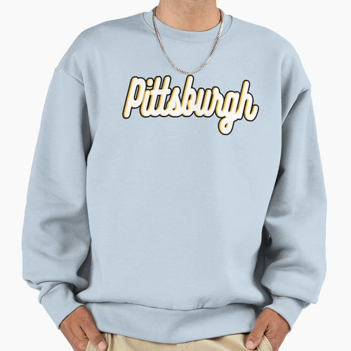 Pittsburgh Cursive Triple Color Shirts T-Shirt - Aesthetic Graphic Unisex - T-Shirt, Sweatshirt, Hoodie