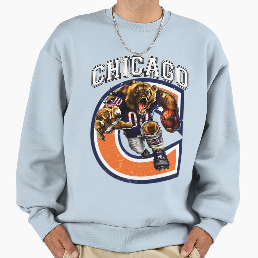 Chicago Football Sweatshirt - Casual Everyday Wear Men Women - T-Shirt, Sweatshirt, Hoodie
