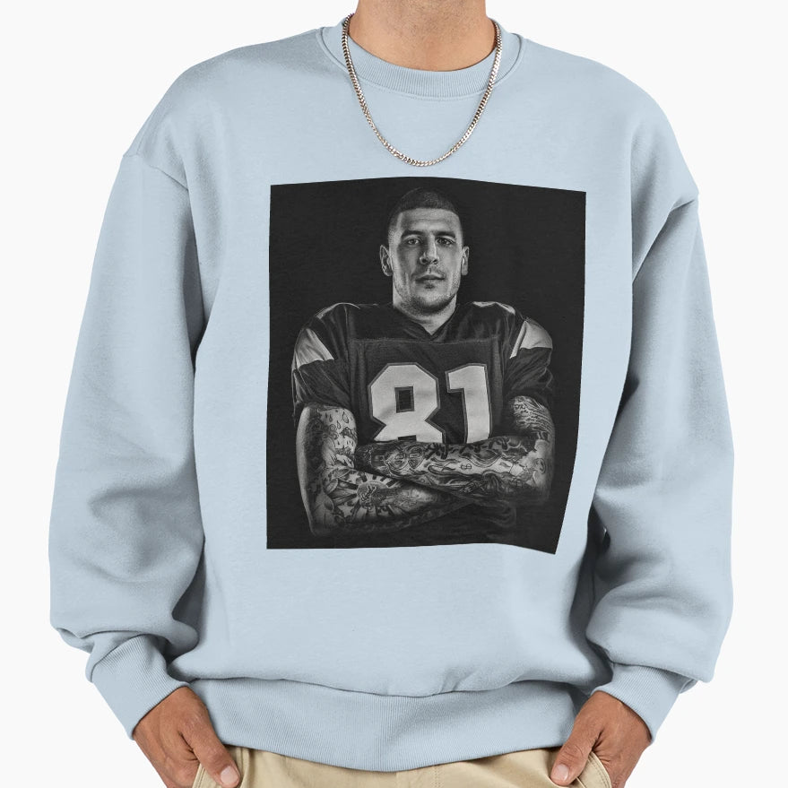 Aaron Hernandez Sweatshirt - Novelty Apparel for Adults - T-Shirt, Sweatshirt, Hoodie