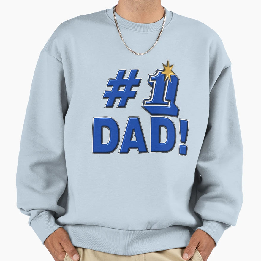 Number 1 Dad Sweatshirt - Minimalist Print Unisex - T-Shirt, Sweatshirt, Hoodie