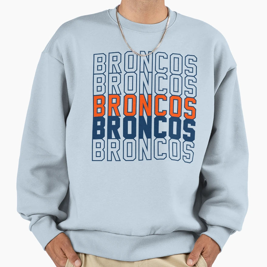 Broncos Sweatshirt - Custom Art Print Men Women - T-Shirt, Sweatshirt, Hoodie
