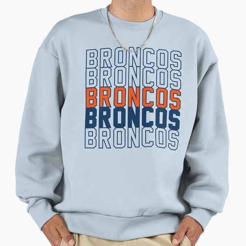 Broncos Sweatshirt - Custom Art Print Men Women - T-Shirt, Sweatshirt, Hoodie
