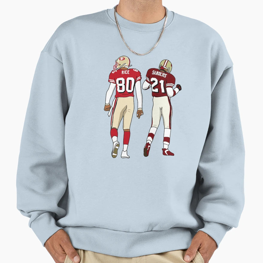 Deion Sanders Jerry Rice Sweatshirt - Novelty Apparel Unisex - T-Shirt, Sweatshirt, Hoodie