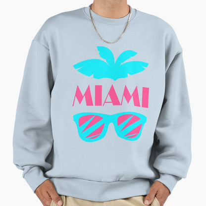 Miami Beach State Mind Vacation Sweatshirt - Novelty Apparel Unisex - T-Shirt, Sweatshirt, Hoodie