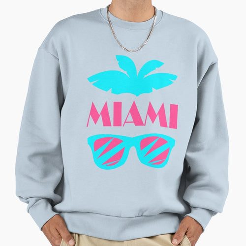 Miami Beach State Mind Vacation Sweatshirt - Novelty Apparel Unisex - T-Shirt, Sweatshirt, Hoodie
