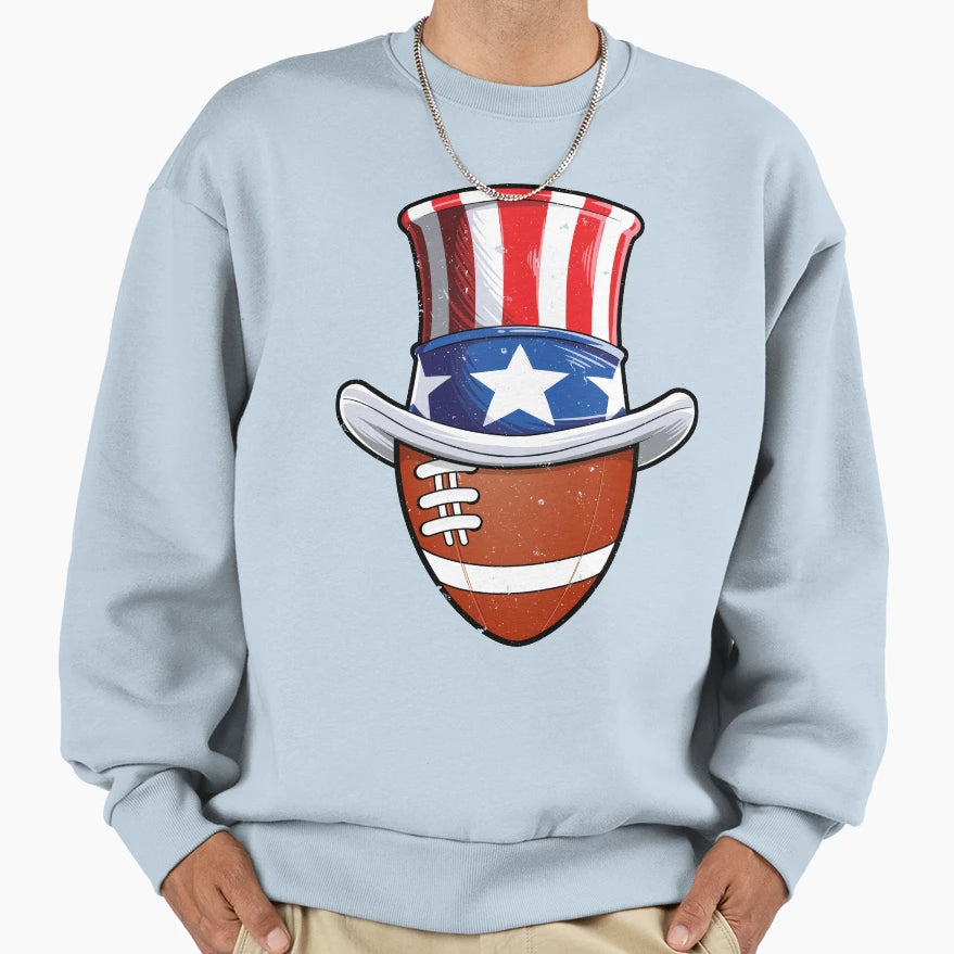 Uncle Sam American Flag Hat 4Th July T-Shirt - Graphic Print Men Women - T-Shirt, Sweatshirt, Hoodie