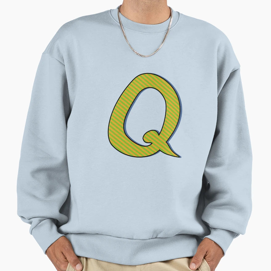 Letter Q Sweatshirt - Custom Art Print Men Women - T-Shirt, Sweatshirt, Hoodie