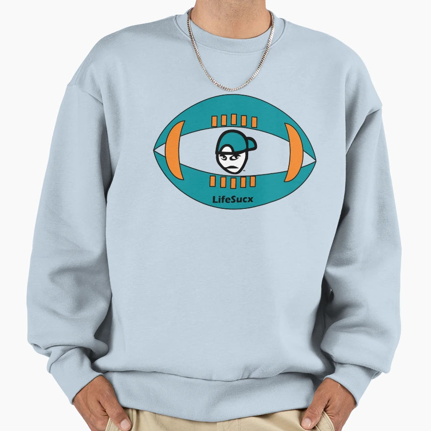 Miami Dolphins Colors Lifesucx Sweatshirt - Minimalist Print for Adults - T-Shirt, Sweatshirt, Hoodie