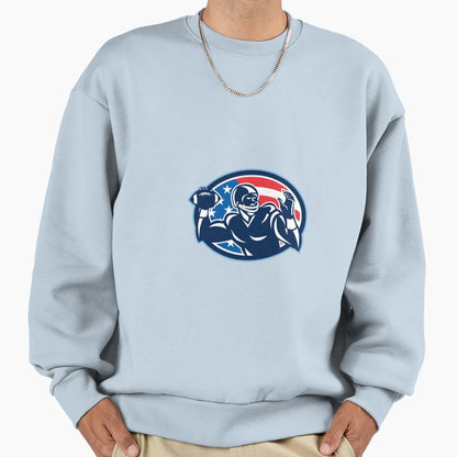 Quarterback Qb Throwing Ball Sweatshirt - Trendy Graphic Unisex - T-Shirt, Sweatshirt, Hoodie