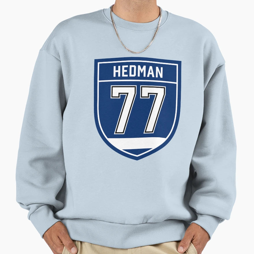 Hedman 77 Emblem Sweatshirt - Minimalist Print Unisex - T-Shirt, Sweatshirt, Hoodie