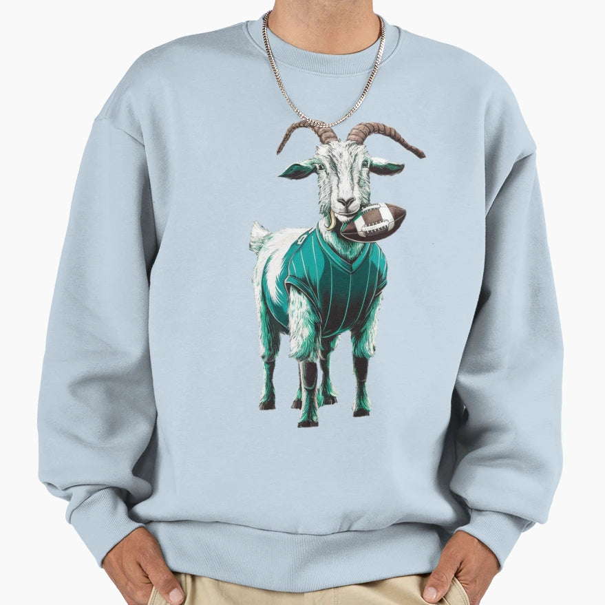 Football Fantasy Goat Goat Sweatshirt - Novelty Apparel Unisex - T-Shirt, Sweatshirt, Hoodie