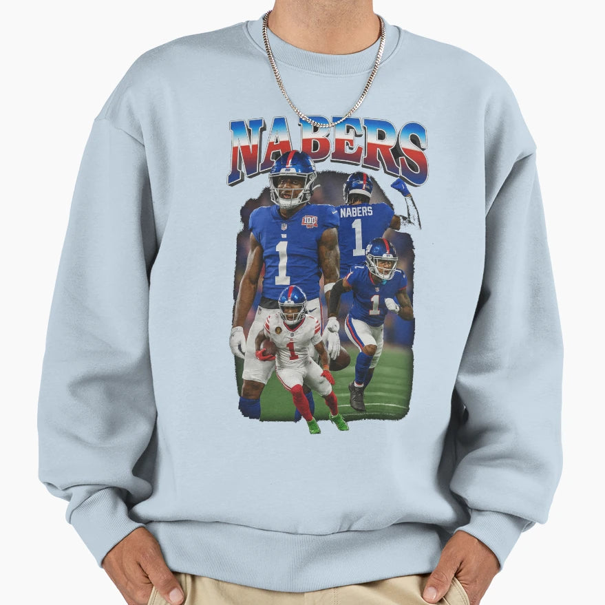 Malik Nabers New York Sweatshirt - Novelty Apparel for Adults - T-Shirt, Sweatshirt, Hoodie